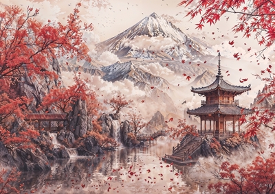 Autumn Mountain Temple