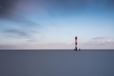 Vuurtoren rood, wit