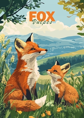 Fox Familie Minimalistisk