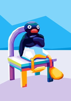 Wściekły Pingu Mem Pop Art