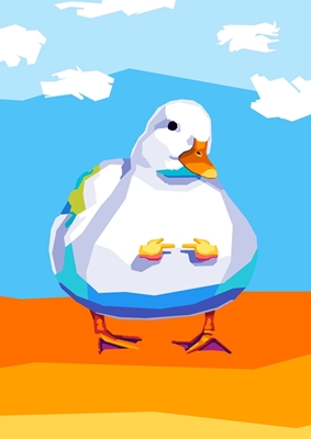 Cute Duck Meme Pop Art