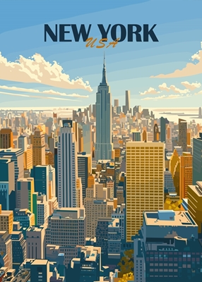 Cartaz de viagem da cidade de Nova York