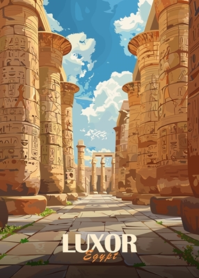 Poster di viaggio della città di Luxor