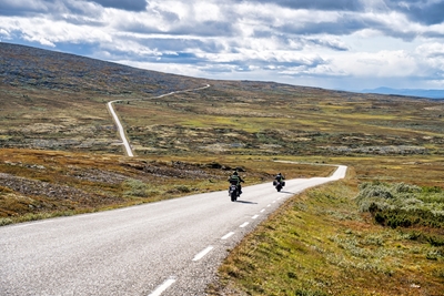 Motocicleta en la carretera