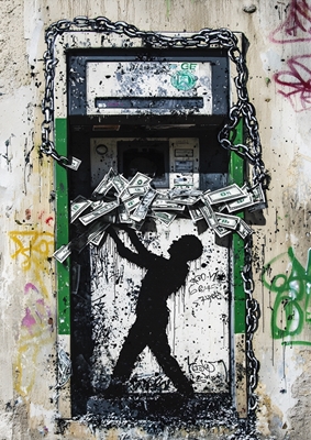 Chciwość Maszyna Banksy Art