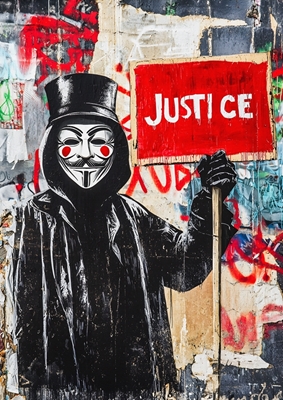 Masked Justice Banksy Art