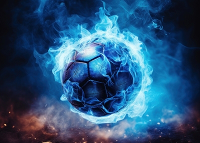 Calcio delle fiamme blu