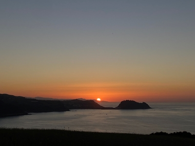 Solnedgang i Zarautz