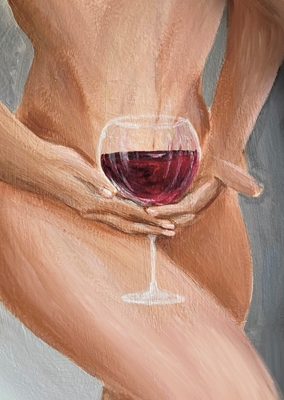 Solo pintura de vino tinto 