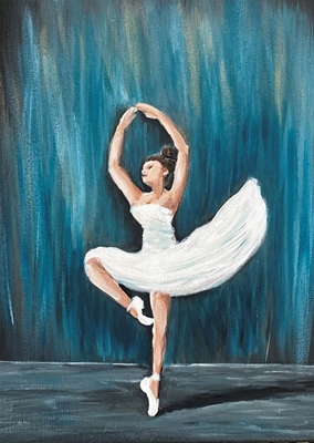 Ballerina svan sjö målning