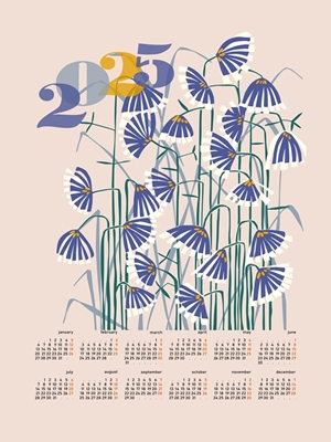 2025 Pastell Blumen Kalender 