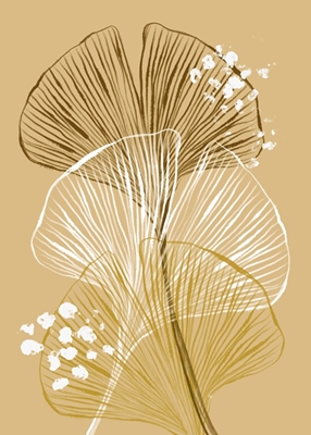 Moderne Beige Ginkgo