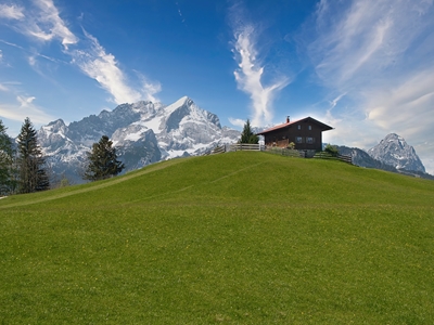 Romantic mountain hut