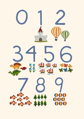 Number with illustrations