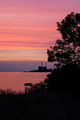 Zonsondergang bij Barsebäck