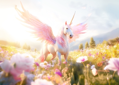 Unicorn in the meadow