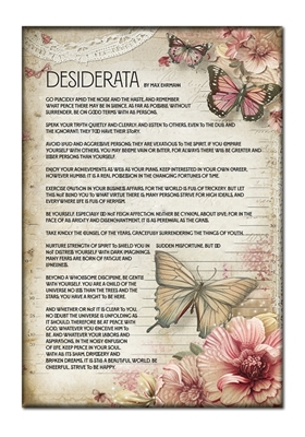 Desiderata digt og sommerfugle