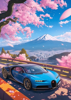 Arte de Bugati Chiron Japão