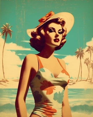 Vintage zomer op het strand