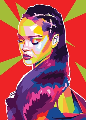 Rihanna in stile WPAP Pop Art