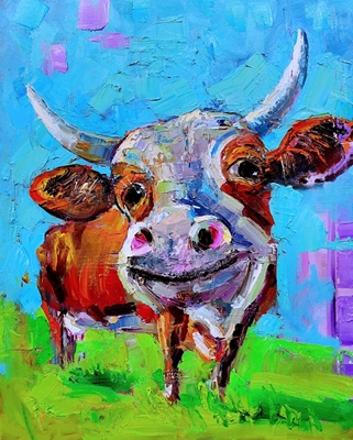 A smiling cow