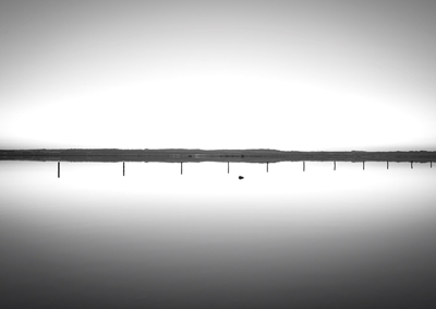 Arte minimalista de la pared del lago