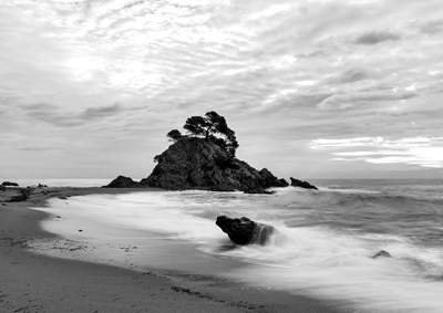 Plage moderne et minimaliste