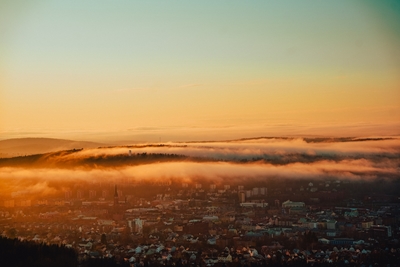 Brouillard au-dessus de Sundsvall