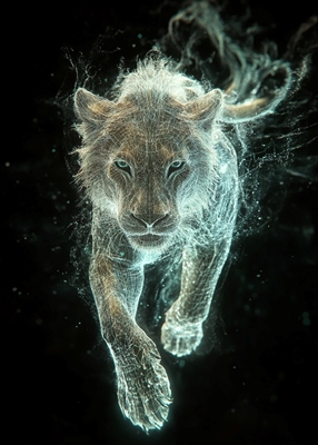 Luminous Lion in the Aether