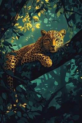 Leopard in der Abenddämmerung