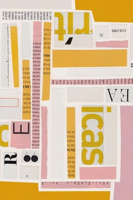 Papir Collage Typografi Lyserød