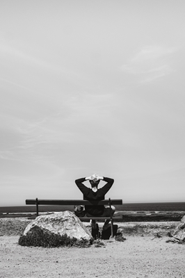 Pausa à beira-mar