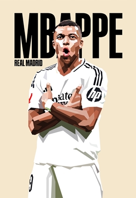 Mbappe Real Madryt Grafika wektorowa