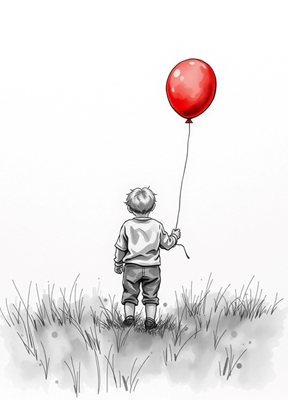 The boy with the red balloon