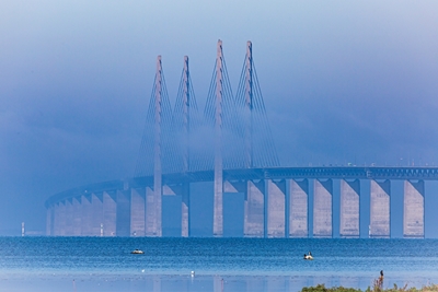 Il ponte di Öresund: una mattinata nebbiosa