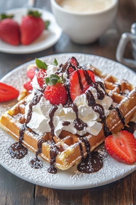 Delicatezza dei waffle belgi