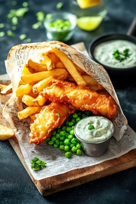 Peixe e batatas fritas clássicos