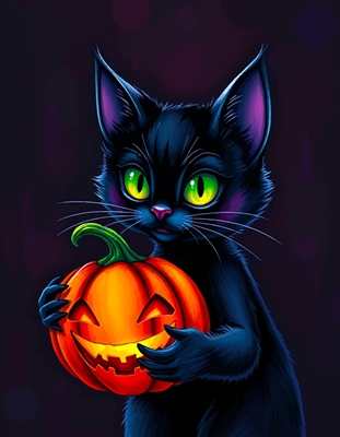 Schwarze Katze Halloween