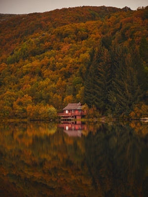 Casa à beira do lago