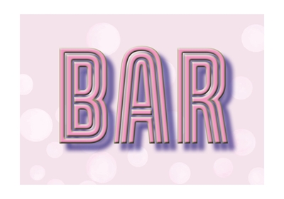 Retro-Inspired Pink Bar Print