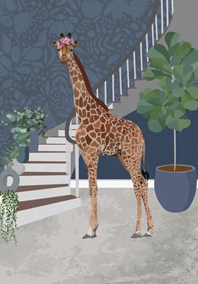 Giraffe an der Treppe #2410024