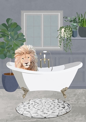 Le lion prend un bain #2410026