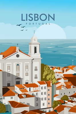 Lissabon Portugal Rejser Udskriv