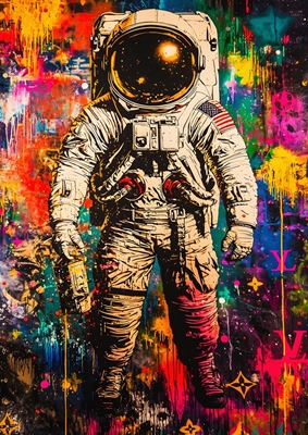 Graffiti-Kunst Astronaut