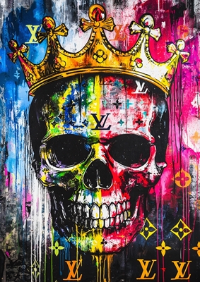 Graffiti art Skull and crown