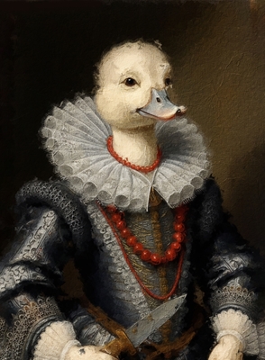 Canard royal avec couteau