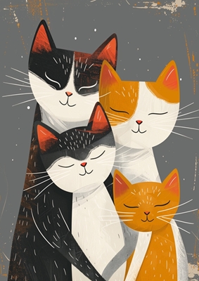 Beautiful Cat Family