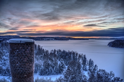 the sawmill's old chimney