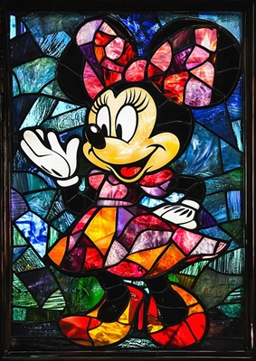 Stained Glass of Minnie  Mouse