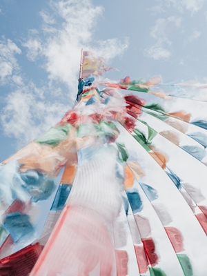 Banderas de oración tibetanas